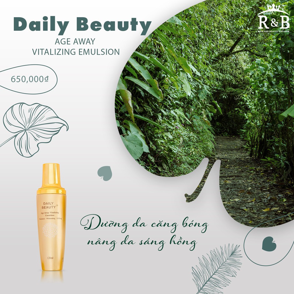 Sữa dưỡng da mặt trắng da Daily Beauty Age Away R&B Hàn Quốc Mỹ phẩm chính hãng SD8365 [100% CHÍNH HÃNG + QUÀ TẶNG KÈM]