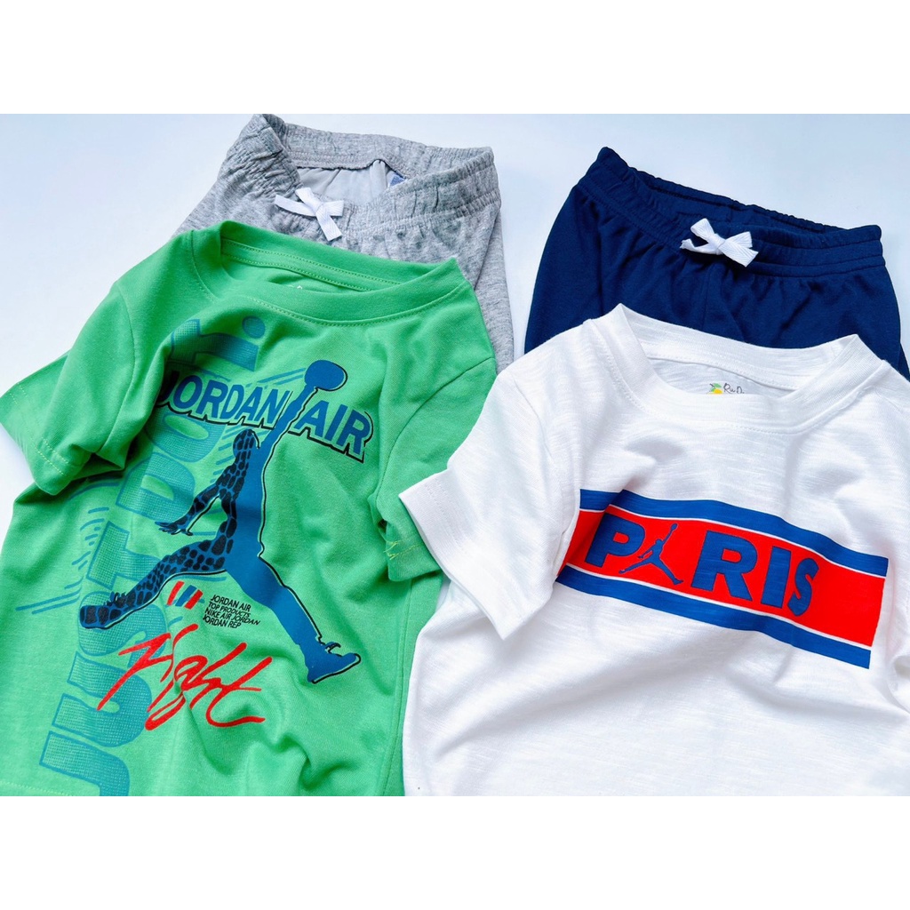 Set bộ bé trai 9-25kg thun cotton cao cấp Bộ quần áo bé trai in chữ thể thao 1 2 3 4 5 6 tuổi - STRC STRD