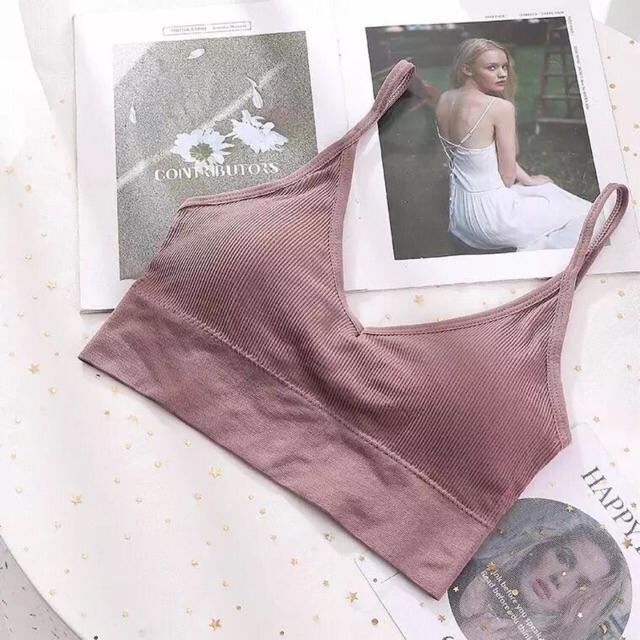 [Video Thật]Áo bralette cotton gân tăm HOT HIT