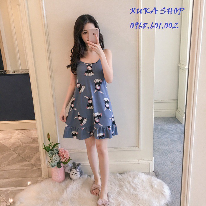 VÁY NGỦ KUTE CÓ MÚT - HÀNG LOẠI 1 CÓ TÚI ZIP NXKA007 | BigBuy360 - bigbuy360.vn