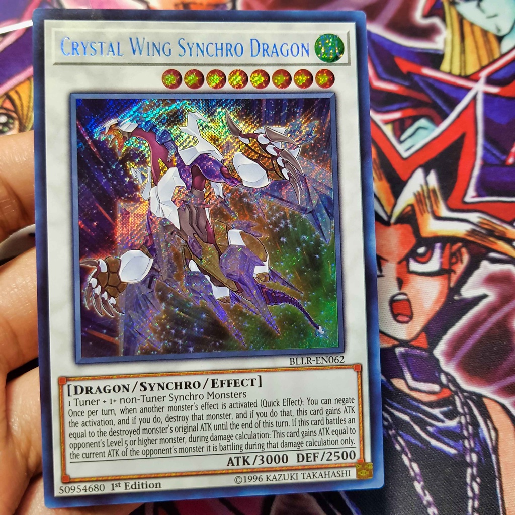 Thẻ bài Yugioh chính hãng | Crystal Wing Synchro Dragon  | BLLR Secret Rare