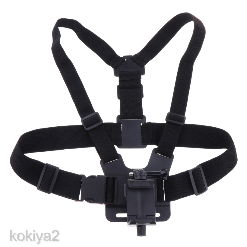 Chest Mount Harness Strap Holder with Phone Clip for Mobile Phones