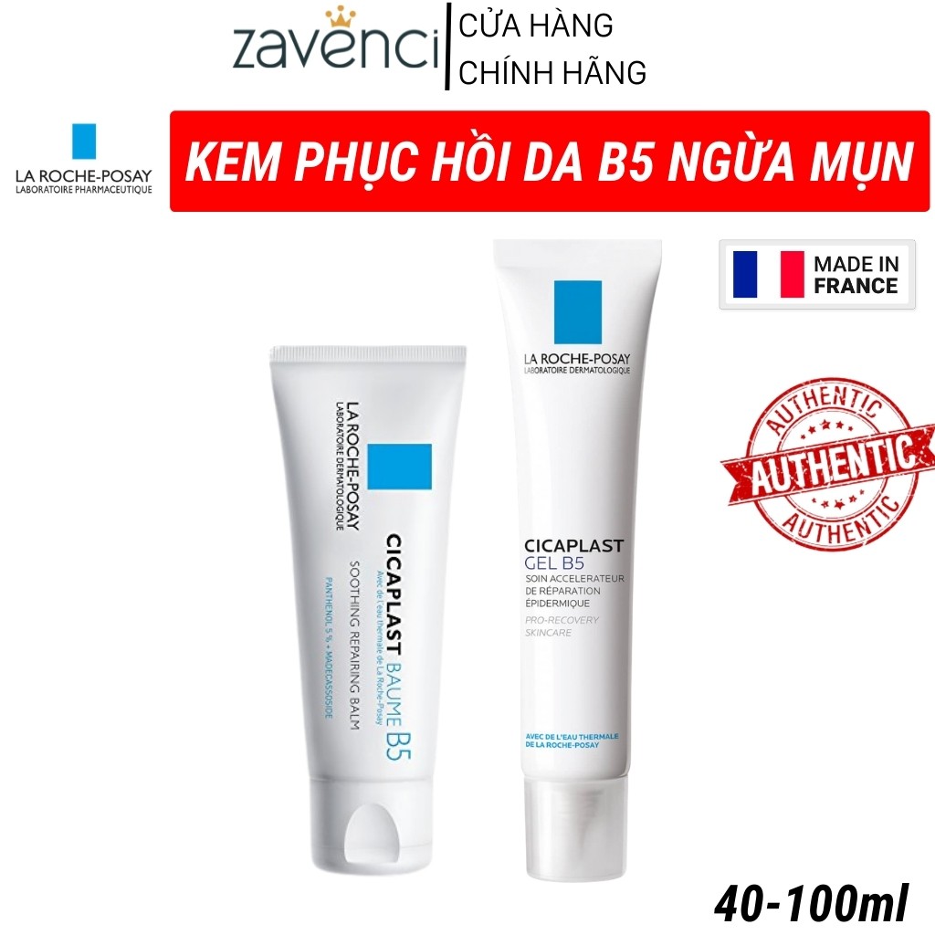 Kem Phục Hồi Da LA ROCHE-POSAY Gel B5 Làm Dịu Kích Ứng Phục Ngừa Mụn Bổ Sung B5 Làm Sạch Mụn (40 - 100ml)