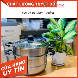 - Nồi hấp inox 2 tầng - dùng được bếp từ, bếp ga, bếp hồng ngoại - size 26 và 28cm hoanganhtuyet625398