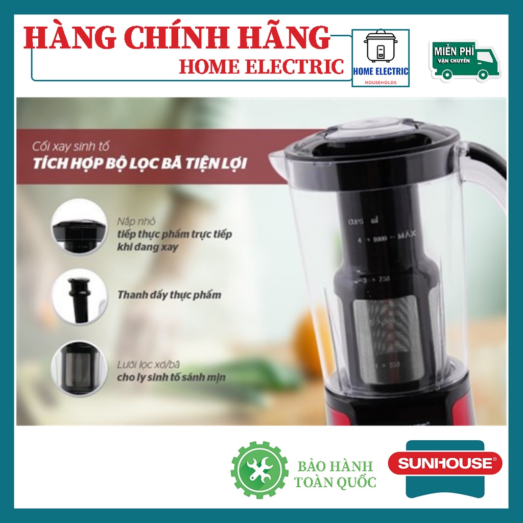 MÁY XAY SINH TỐ ĐA NĂNG SUNHOUSE SHD5322 HÀNG CHÍNH HÃNG BẢO HÀNH TOÀN QUỐC 12 THÁNG
