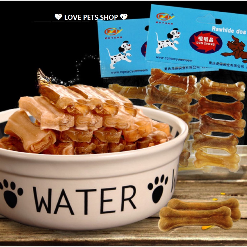 XƯƠNG GẶM CHO CHÓ BẰNG DA BÒ -  LOVE PETS SHOP