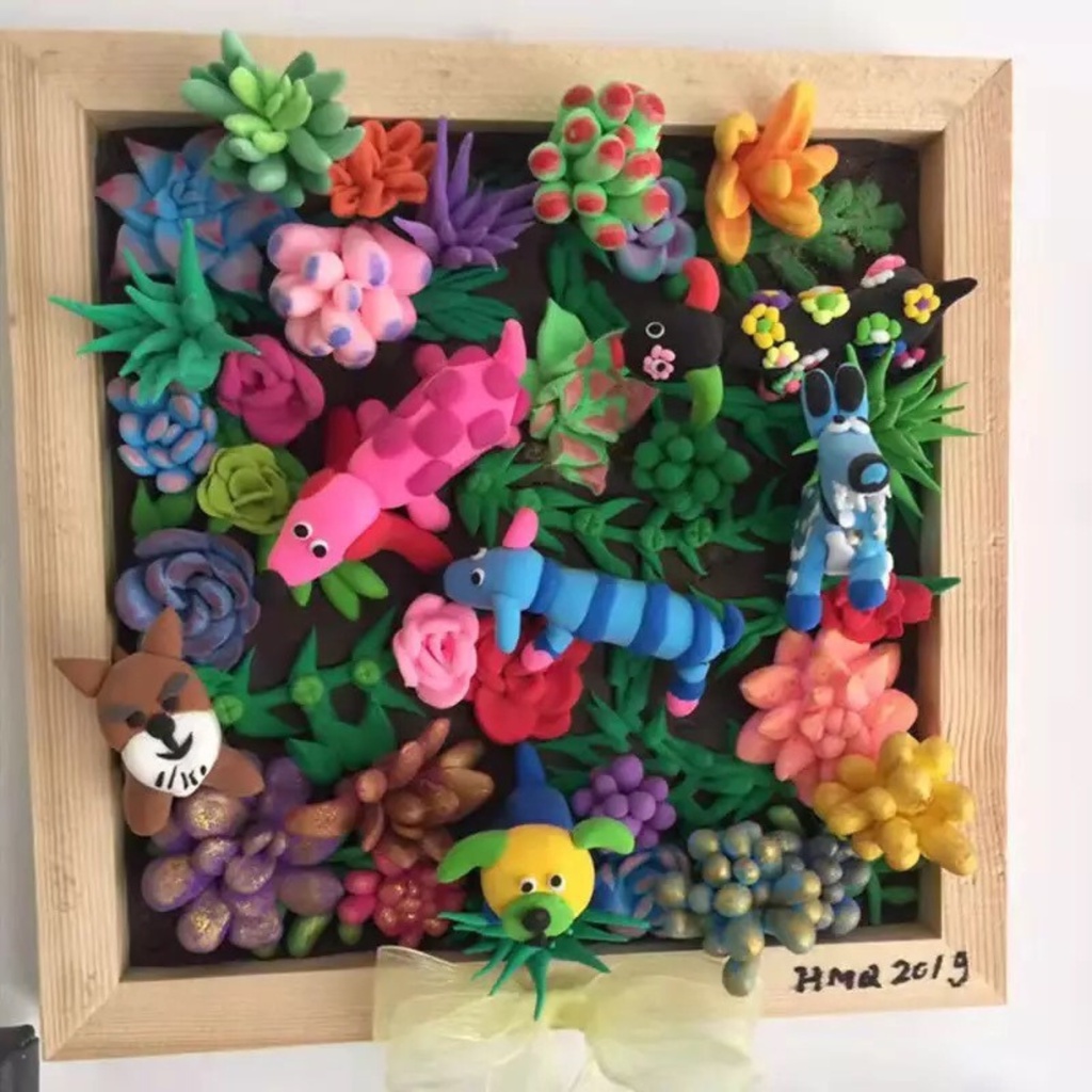 Combo đất sét tự khô Nhật 12 màu an toàn nặn hình cao cấp siêu nhẹ dành cho bé làm butter slime trang trí