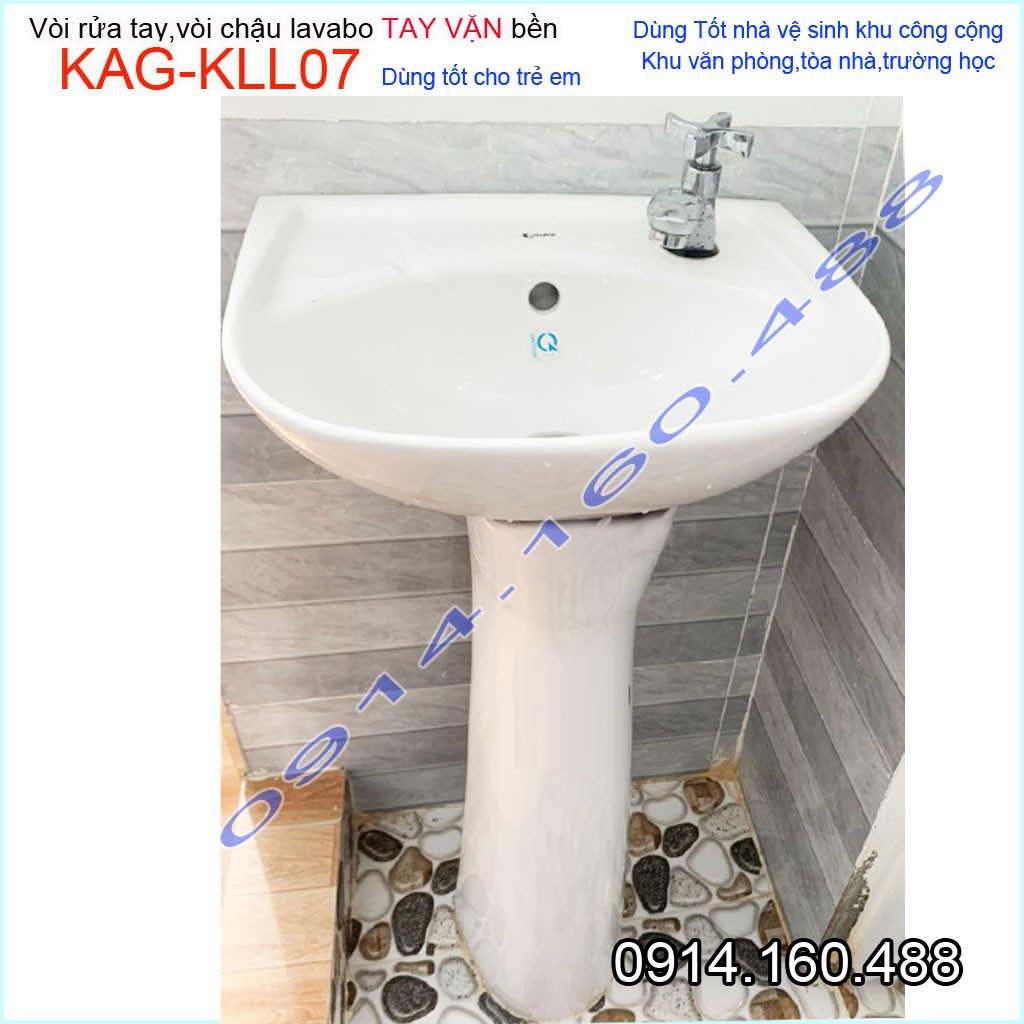 Vòi lavabo lạnh KAG-KLL07, vòi chậu rửa mặt tay vặn cao cấp nước chảy mạnh sử dụng tốt