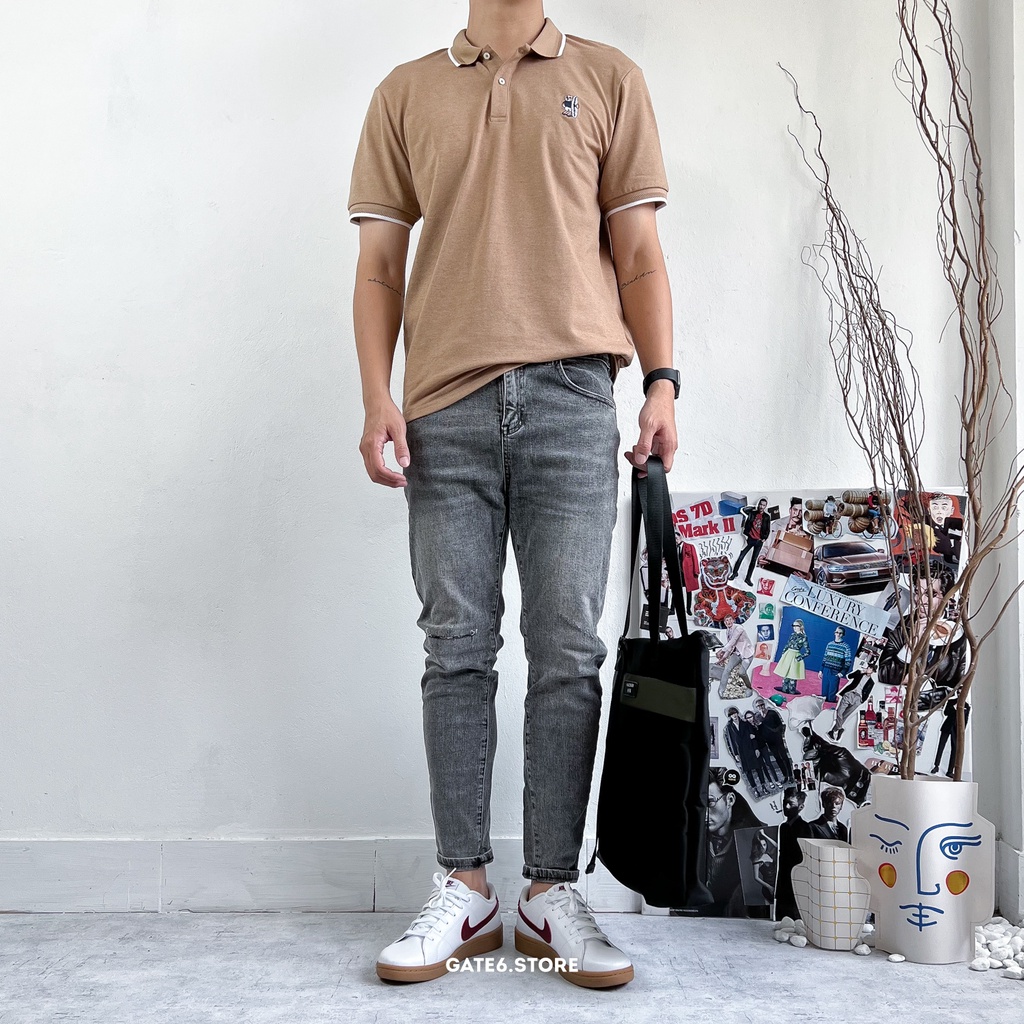 Áo Polo Nam Nữ ZR thêu gấu, thun cổ bẻ Unisex vải cotton cá sấu công sở kiểu Hàn - GATE6 - #4795