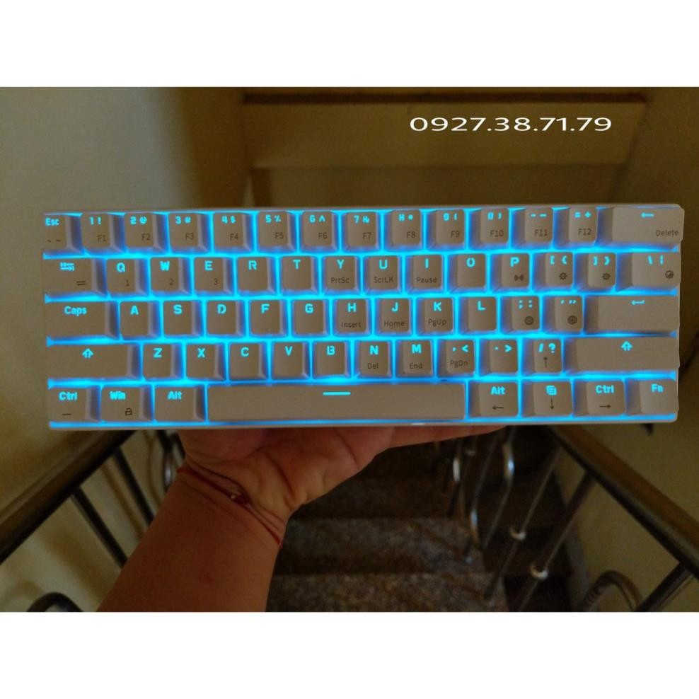 HOTSWAP - Bộ Kit Bàn Phím Cơ RK61 Version 4.0 Không Dây - Bluetooth 5.1 - Wireless 2.4G - Led RGB Custom bằng phần mềm