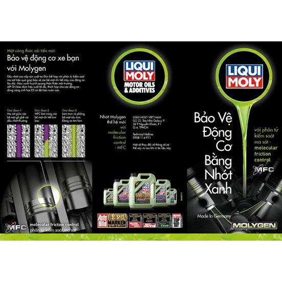 Nhớt Xe Tay Ga/ Ô tô Liqui Moly Molygen New Generation 5W-30/ 5W-40 (Có chiết lẻ 800 ml)