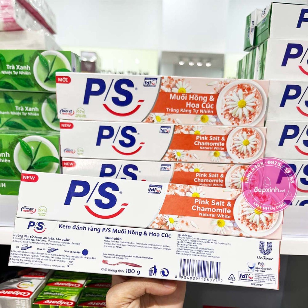 Kem đánh răng PS Muối Hồng và Hoa Cúc
