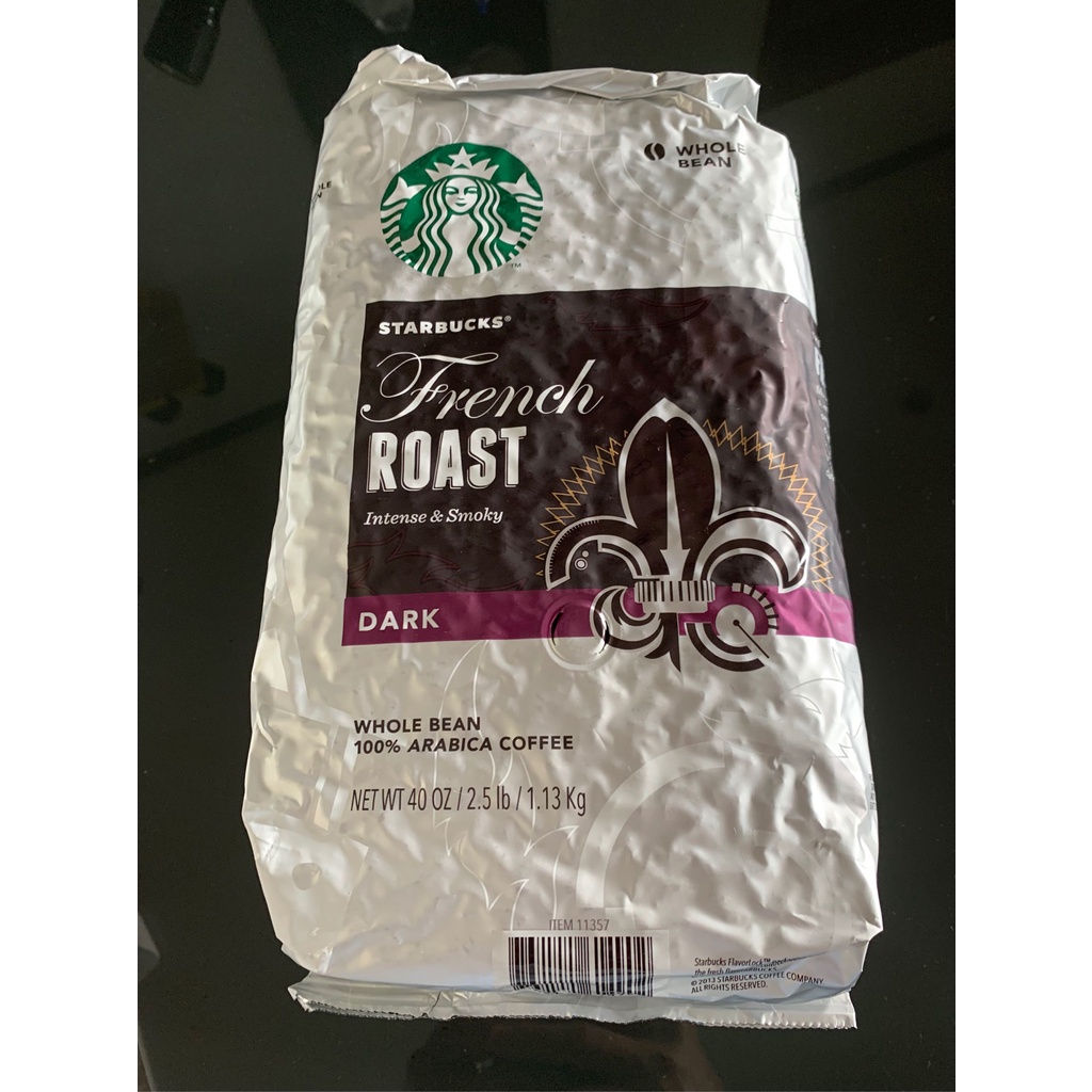 Cà phê hạt nguyên chất Starbucks Mỹ date 10/2022 Arabica French Roast Dark StarBucks Khối Lượng 1,13kg - EDS Hàng Mỹ