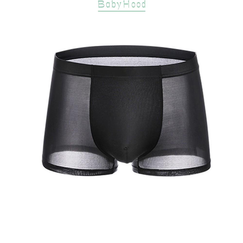 Quần lót boxer vải lụa lạnh mỏng trong suốt thiết kế mới cho nam
