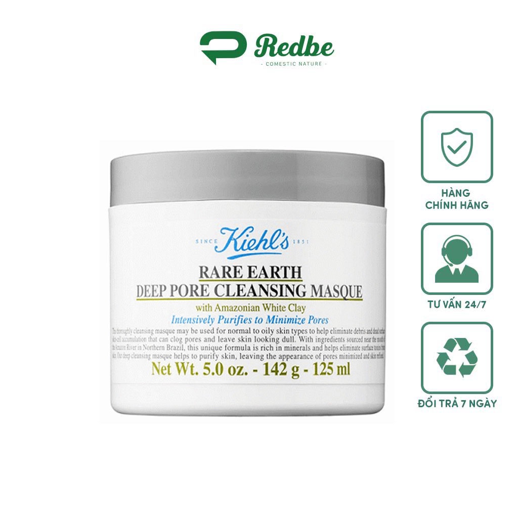 Mặt Nạ Đất Sét Kiehl's Rare Earth Deep Pore Mask 142g/125ml