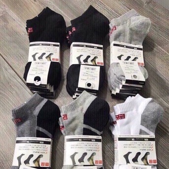 Tất uniqlo cổ ngắn nam nữ hàng xuất nhật chất liệu cao cấp chống hôi giá rẻ