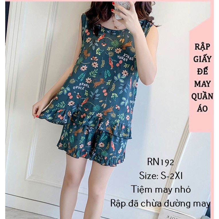 RN192_Rập giấy may bộ đồ sát nách nữ