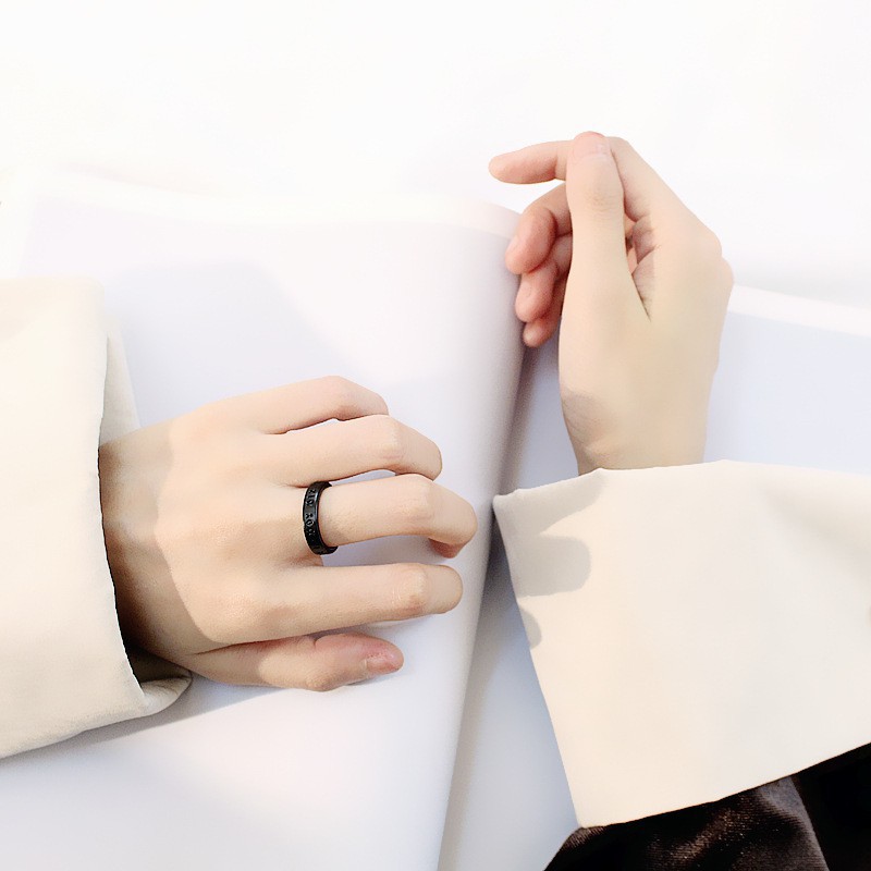 [ xả kho ] Nhẫn  nam nữ chất liệu bạc 925 N003T nhiều màu cao cấp