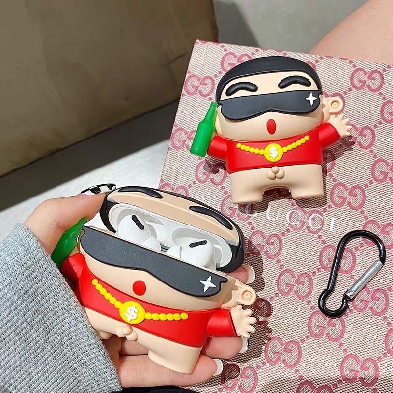 Case Airpod 1/2/Pro/3 Hình Cu Shin Rich Kid