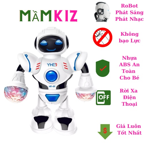 Robot đồ chơi, Robot Siêu Nhân, Đồ Chơi Rôbot, Phát Sáng Và Nhảy Múa Theo Nhạc Shop MẦM KIZ