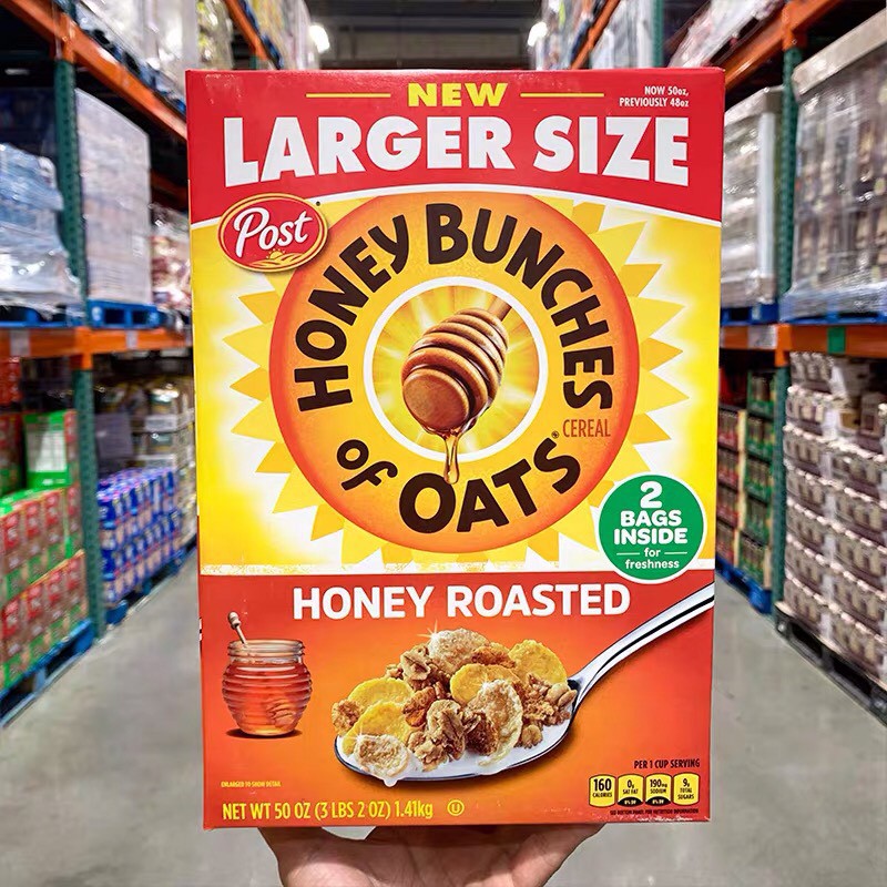 NGŨ CỐC ĂN SÁNG POST CEREAL HONEY BUNCHES OF OATS WITH ALMONDS HONEY ROASTED NEW LARGE SIZE CHUẨN COSTCO USA ĂN CỰC NGON