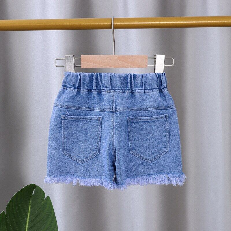 Quần Short Jean Họa Tiết Hoa Hướng Dương Dùng Cho Bé Gái Từ 1 Tới 5 Tuổi