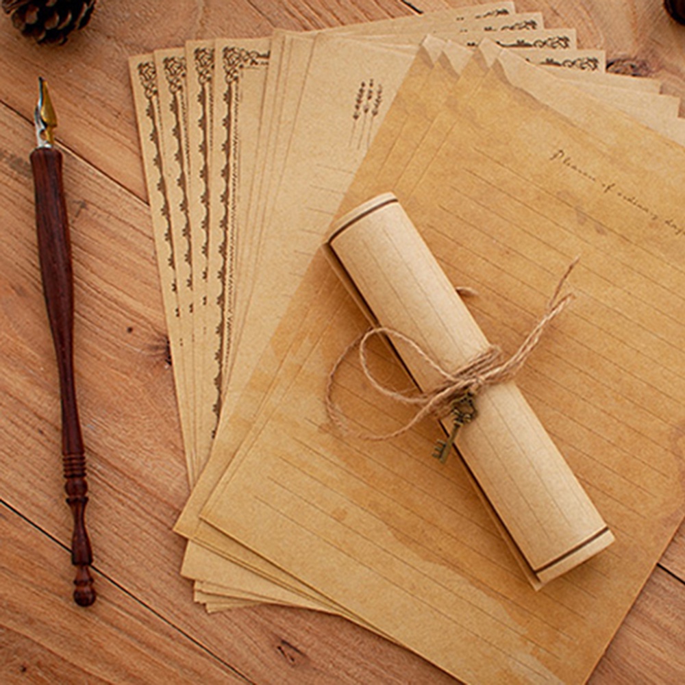 Phong Bì Thư Bằng Giấy In Chữ Love Phong Cách Vintage Châu Âu Kèm Dây Thừng