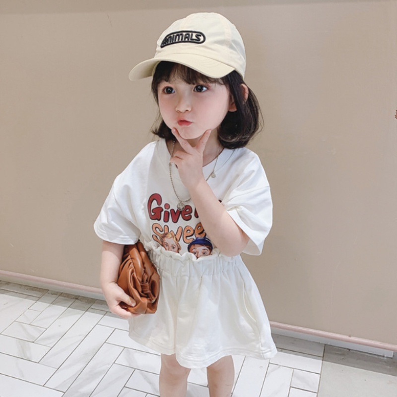 Set Đồ Mùa Hè 2023 Gồm Áo Tay Cộc In Họa Tiết Hoạt Hình + Quần Ngắn Thời Trang Cho Bé Gái 1 Đến 2-3 - 4-5 - 6-7 - 8-9 Bộ Đồ Chơi Lắp Ráp 100 Trong 11-12 Tuổi Chất Lượng Cao