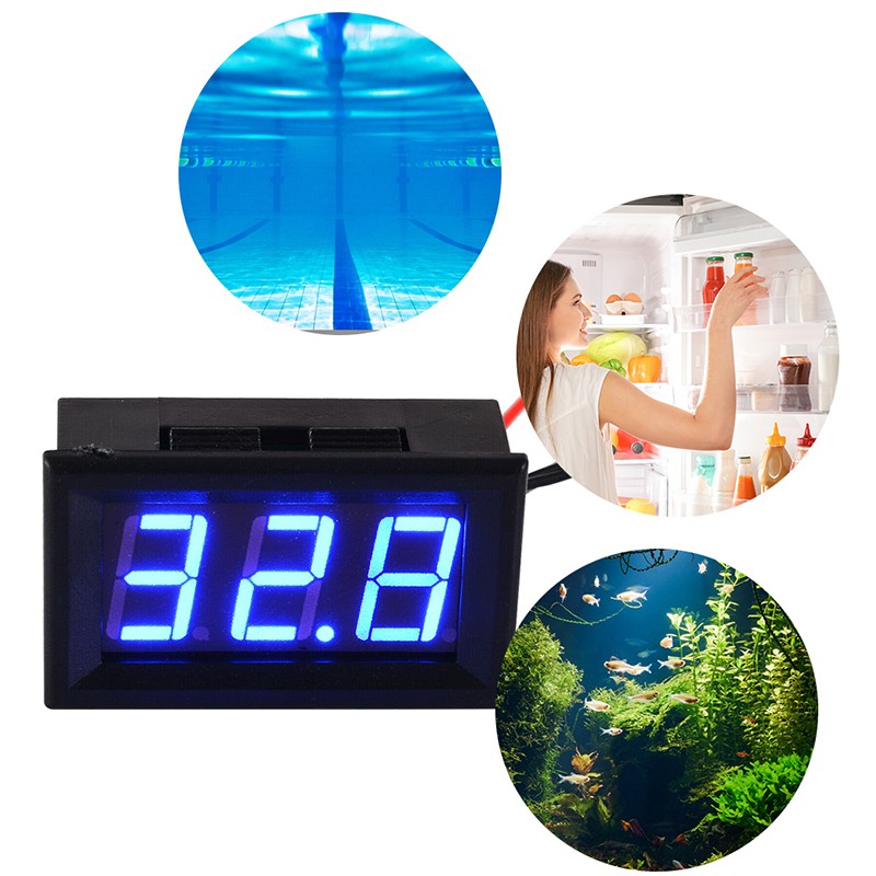 Nhiệt Kế Điện Tử 12V Đo Nhiệt Độ Hồ Cá Trong Tủ Lạnh