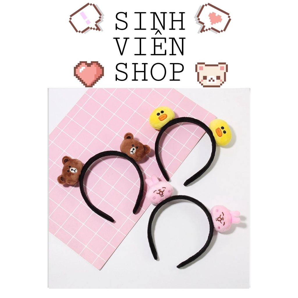 Cài tóc gấu thỏ vịt Brown Cony Sally Line Friends