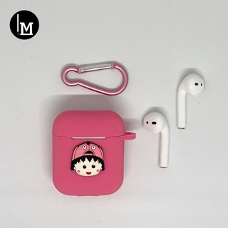 H23- hộp đựng tai nghe airpods chống sốc, trầy màu hồng hình Maruco