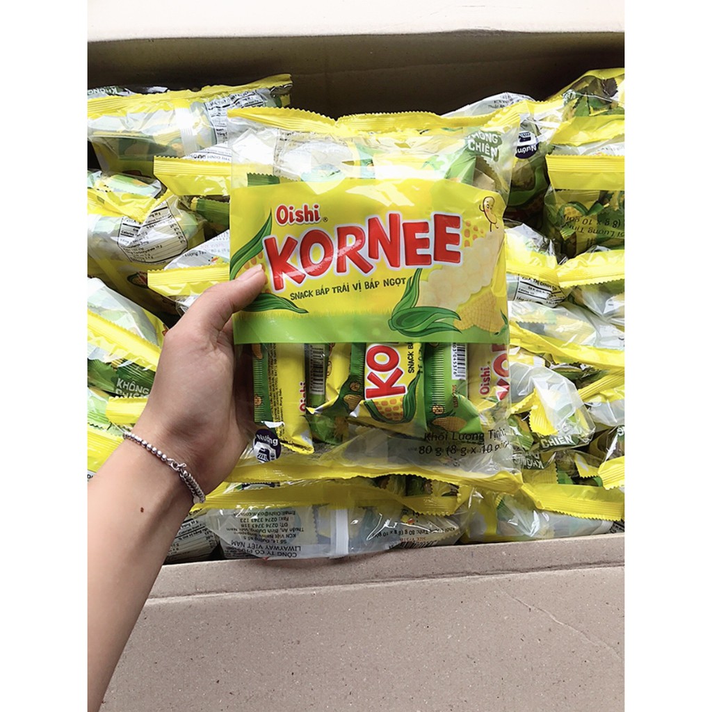 Bánh KORNEE snack bắp trái vị bắp ngọt 80g (8gx10 que)