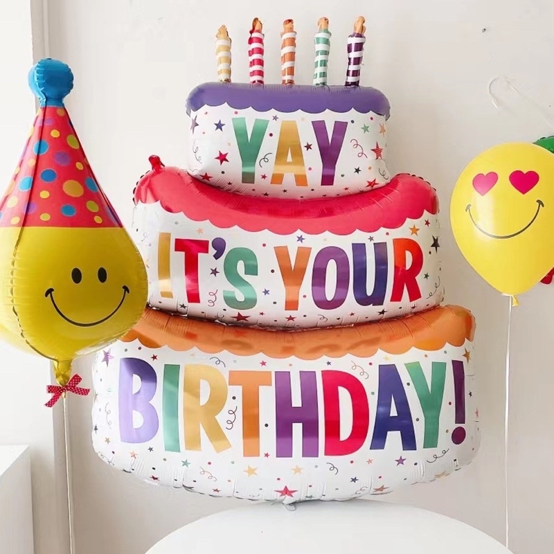 Bong Bóng Bánh Kem Size 1 Mét Trang Trí Sinh Nhật - Yori Party