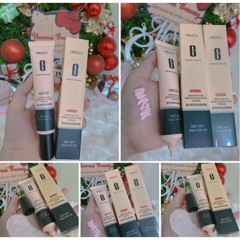 Kem Lót Nền Che Khuyết Điểm Hiisees 30g Chính Hãng chất kem siêu mướt độ che phủ cao Nội Địa Trung Gia dụng Hồng quế