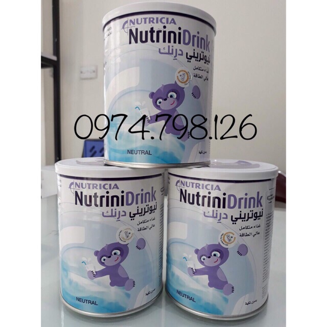 🍀 3 lon SỮA NUTRINIDRINK Cho trẻ suy dinh dưỡng cần tăng cân - Sữa NutriniDrink Compact Multifiber- nutrinidrink bột.
