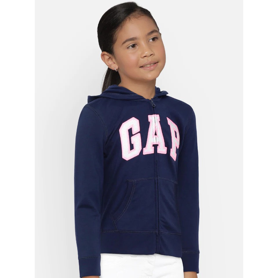 Áo khoác GAP cho bé gái [CAO CẤP, XUẤT DƯ XỊN] 1-5 tuổi (10-21kg) G.A.P, babyGAP nỉ lót bông, Hoodie khóa kéo có nón