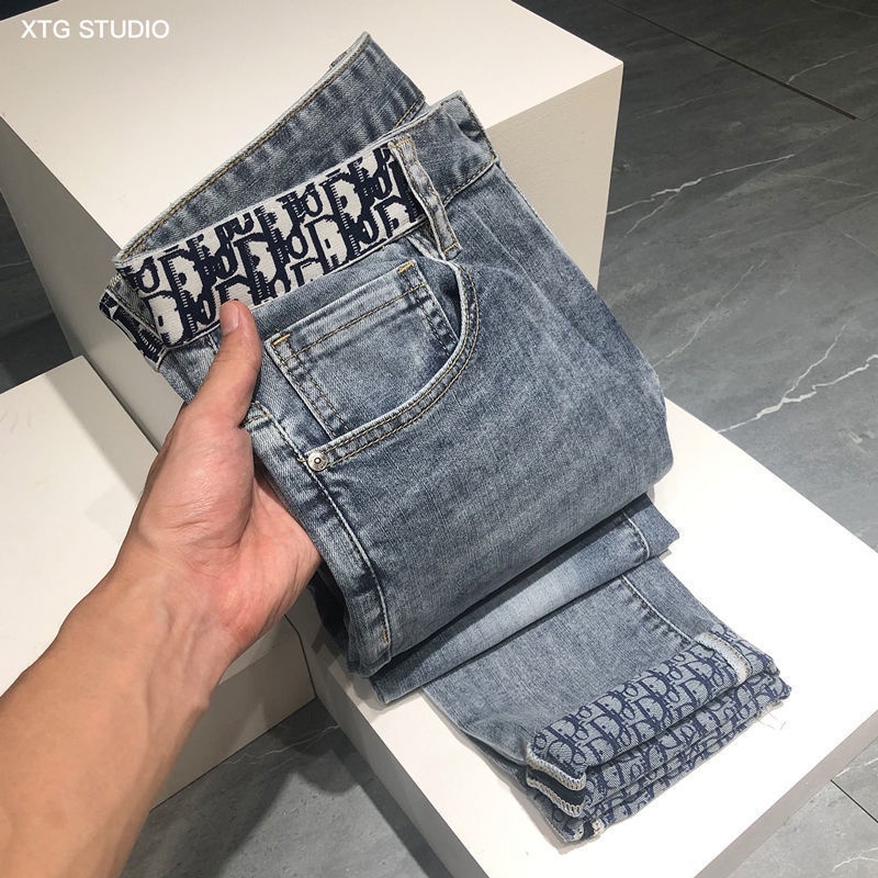 Quần Jeans Ngắn Thêu Họa Tiết Phong Cách Hàn Quốc Mẫu Mới Năm 2021 Thời Trang Cho Nam