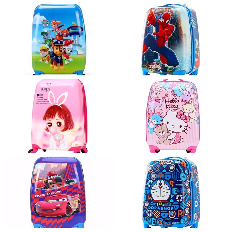 Vali kéo du lịch trẻ em in hình siêu nhân, kitty, chó cứu hộ, công chúa thỏ, elsa, doraemon mẫu mới nhất hè 2022