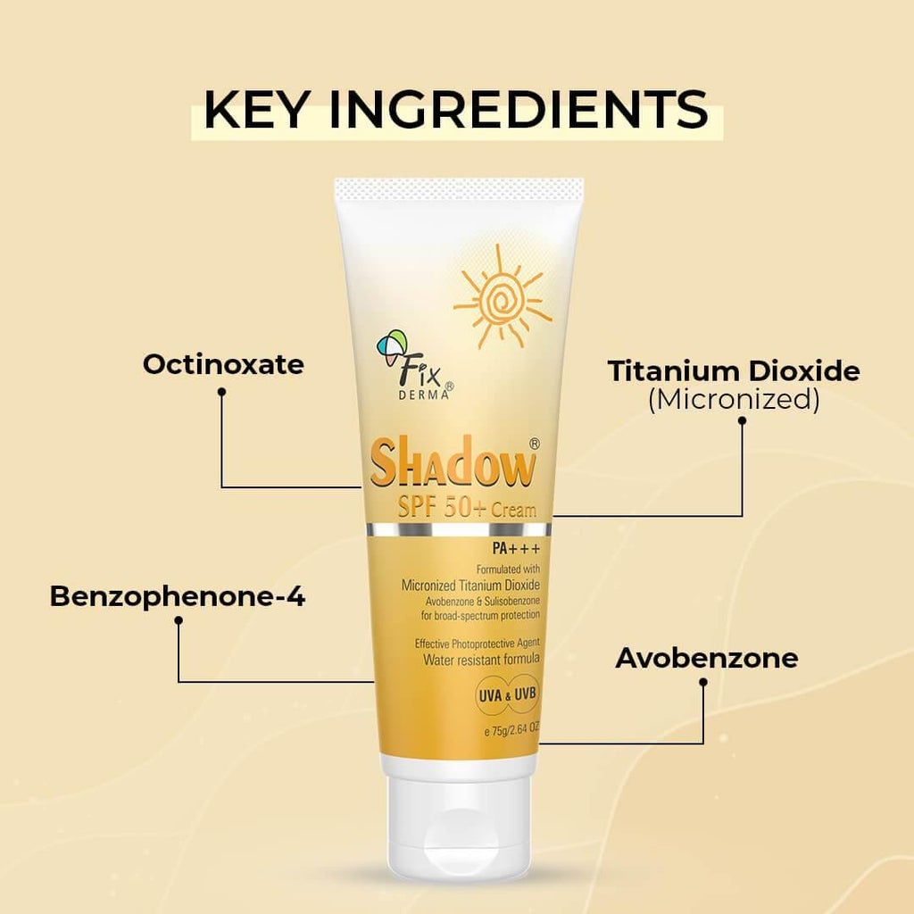 Kem Chống Nắng Fixderma Shadow Sunscreen Cream toàn thân chống nắng và giữ ẩm SPF 50+ 75g