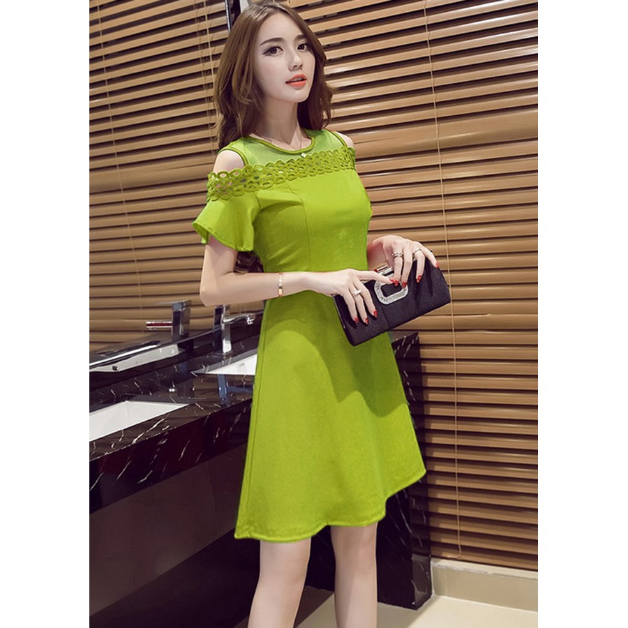 [GIÁ SỐC 45-60KG ] ĐẦM XÒE REN ĐẸP KIỂU ĐẦM XÒE TRỄ VAI TAY LỠ D349