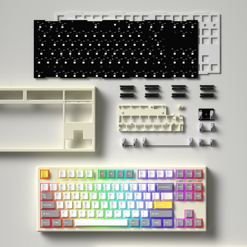 Bàn phím cơ FL-Esports GP87CP White & Green  Hotswap Led RGB