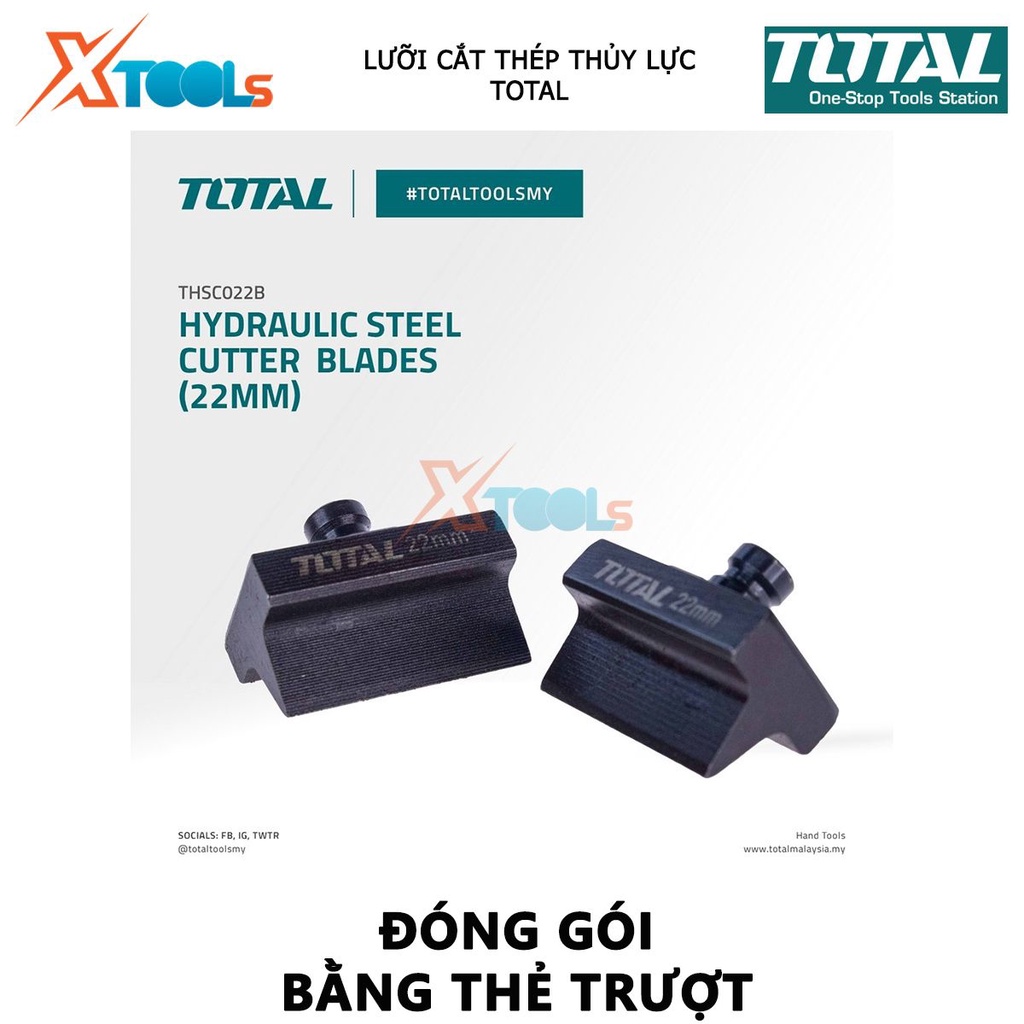 Lưỡi cắt thủy lực TOTAL | lưỡi cắt thép đường kính cắt 4-12mm và 4-22mm chất liệu CR12MOV [CHÍNH HÃNG] [XTOOLs]