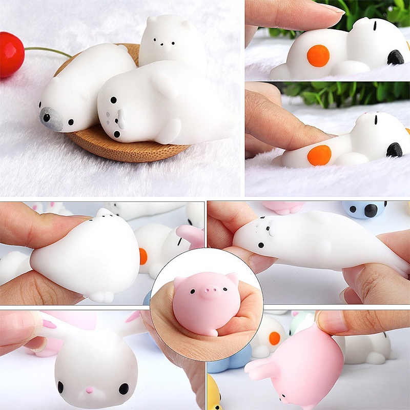 Đồ chơi squishy ZHAN QI TOYS giải tỏa căng thẳng thiết kế hình động vật dễ thương