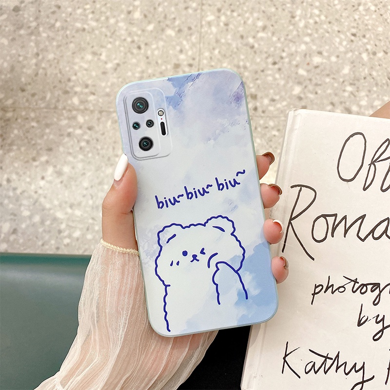 Ốp Điện Thoại Silicon Hình Vuông Họa Tiết Hoạt Hình Kiểu Hàn Quốc Cho iPhone 6 Plus 6S Plus 7 Plus 8 Plus X XS XR XS MAX SE 2020