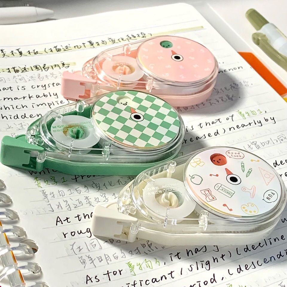 M&amp;G Băng sửa chữa câm công suất lớn sáng tạo Băng sửa phim hoạt hình dễ thương 5mmx30m Văn phòng phẩm dành cho học sinh