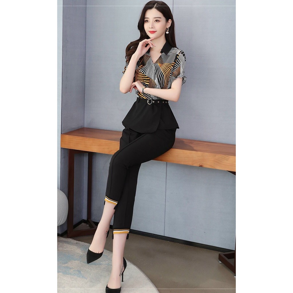 HÀNG QC - SET BỘ CÔNG SỞ ÁO PEPLUM QUẦN TÂY CAO CẤP - ZBT85295