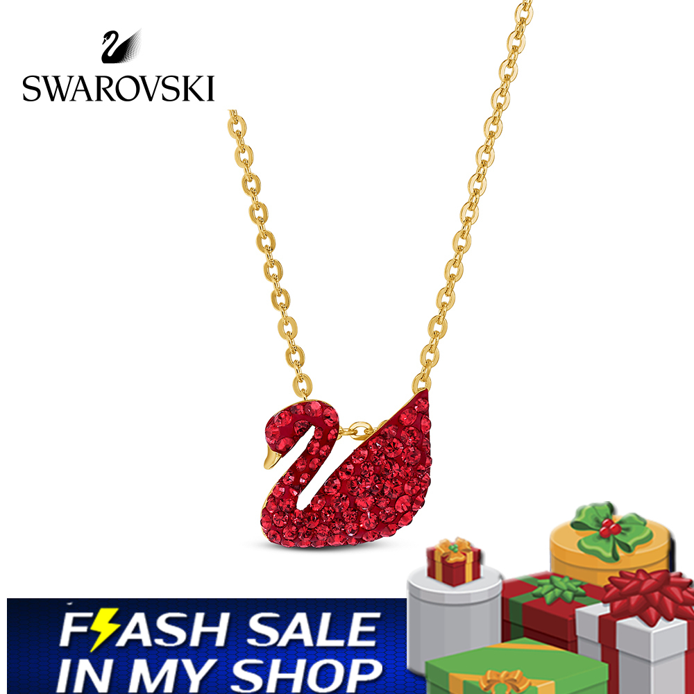 FLASH SALE 100% Swarovski Dây Chuyền Nữ ICONIC SWAN Cổ điển Red Swan Little FASHION Necklace trang sức đeo Trang sức