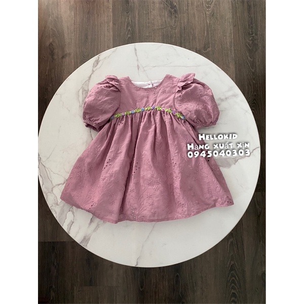 Váy hồng tím đục lỗ ashley