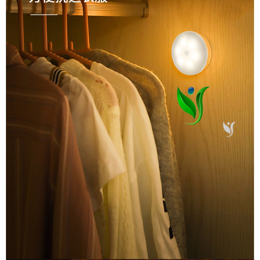 Đèn Cảm Ứng Chuyển Động, Đèn Led Dán Tường Cảm Biến Thông Minh Không Dây Dán Tủ Quần Áo, Cầu Thang, Phòng Ngủ.