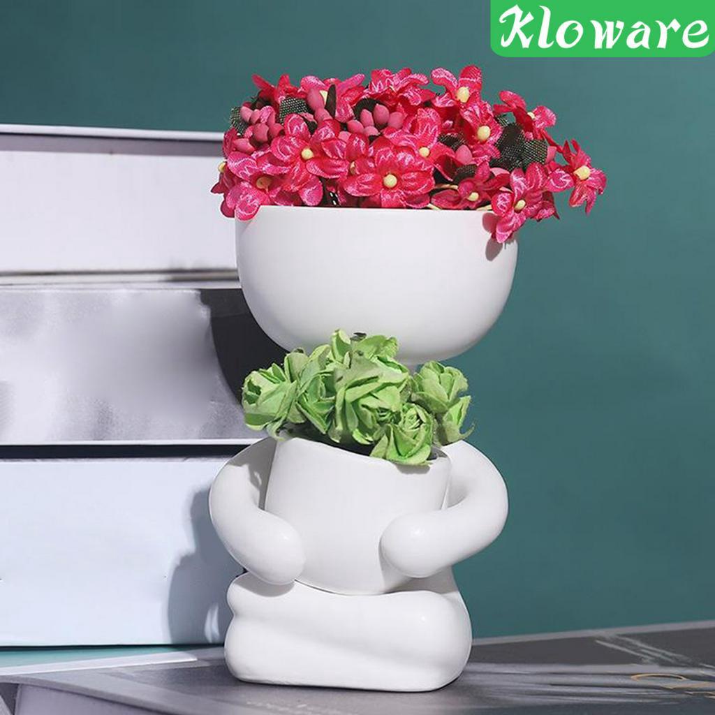 Chậu Gốm Trồng Cây Bonsai Hình Chân Dung Người Độc Đáo